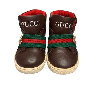 Gucci Toddler Brown, Green & Red Booties/Shoes Size 5